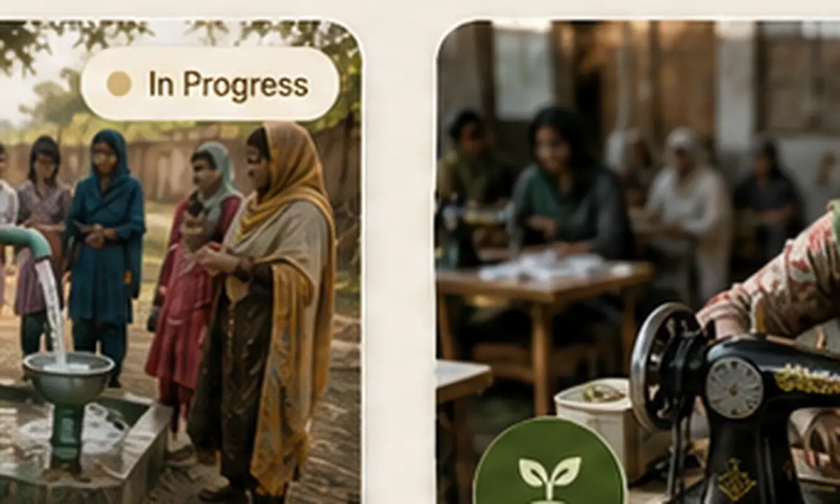 Clean water and community project concept